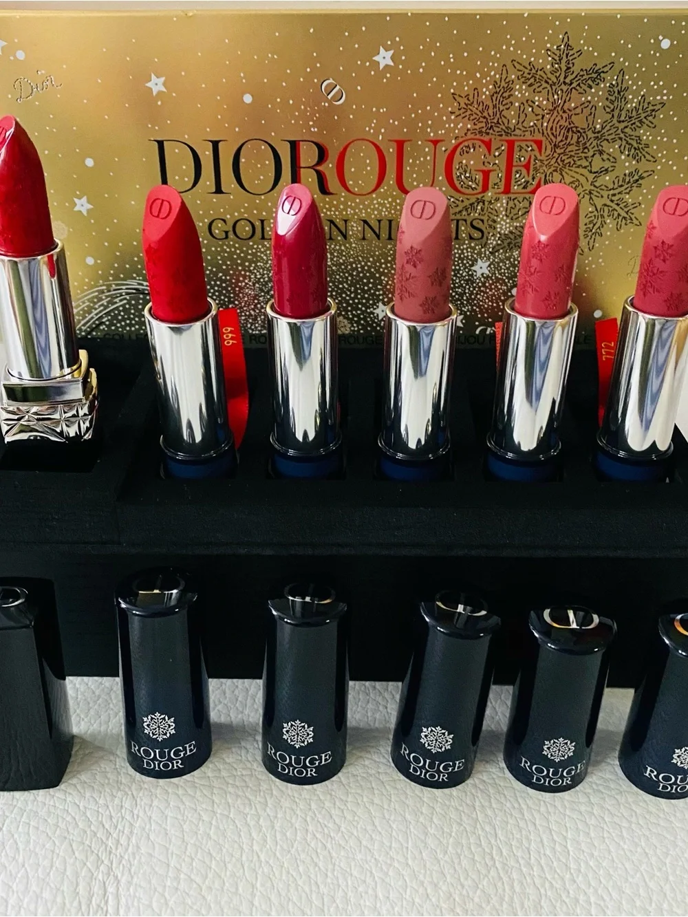 Dior Rouge Lipstick Collection 6 lippies — Red, Berry & Pink Tones